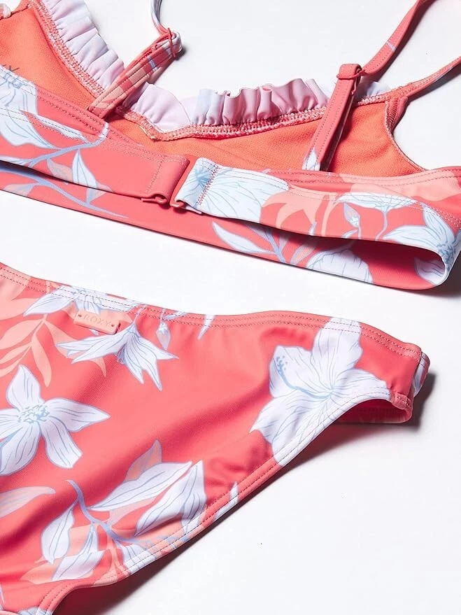 Купальный комплект Roxy L110643 для девочек с розовым цветочным узором Bloom Paradise размер 7 - Изображение 2 из 4