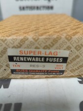 COOPER BUSSMANN,RES-3,SUPER-LAG RENEWABLE FUSES BOX OF 10 NOS