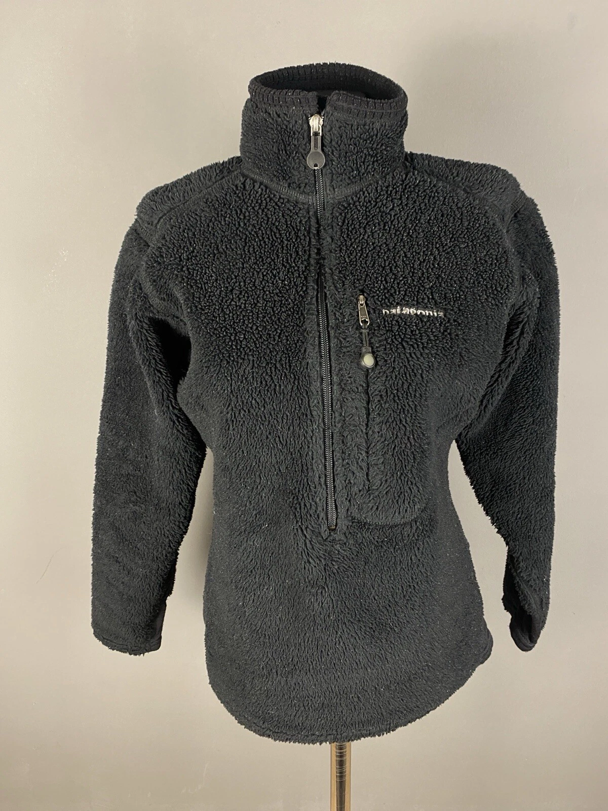 Patagonia 1/2 Zip Sherpa Fleece Sweaters Womens Black Size XS