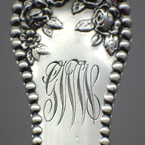 Lancaster Asparagus Serving Fork Gorham Sterling Silver Mono GWW EMcN - Picture 3 of 5