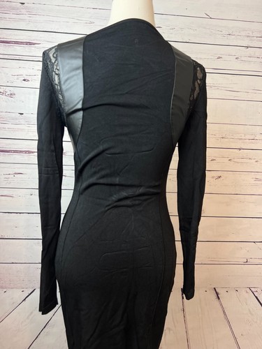 Victorias Secret Bodycon Dress size Small Black LBD Lace Long Sleeve Lingerie - Picture 6 of 8
