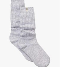 UGG Women  s Ribbed Super Soft Calf Socks Grey One Size