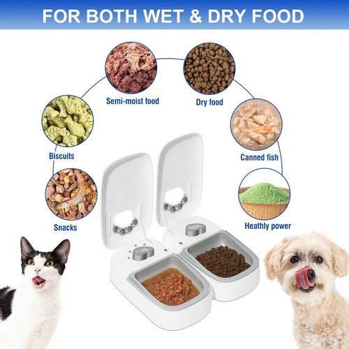 PeTnessGO Automatic Meals Cat Feeder, Pet Feeder with Timer, Timed and Portion - Picture 3 of 7