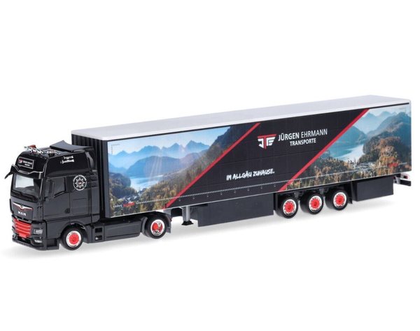 Herpa 317511 Man Tgx Gx 15M Lowlinergardinenplanen-Sattelzug JüRgen Ehrmann 1:87-image