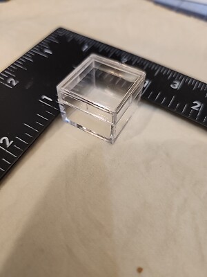 Dollhouse Miniature Acrylic Display Box set of  12, 1 x1 x 3/4 Inch-Tiny Storage