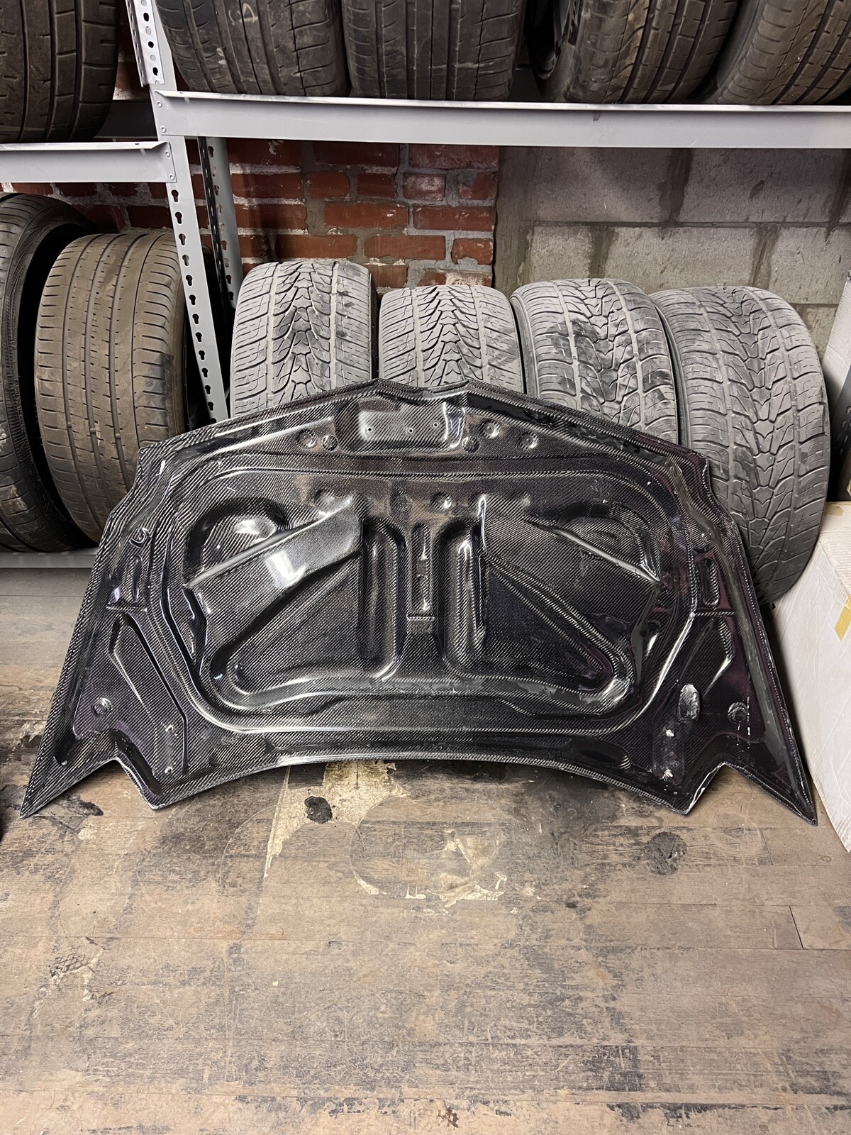 Lamborghini Aventador SVJ Real Carbon Fiber Engine Hoods Vented Bonnet Cover