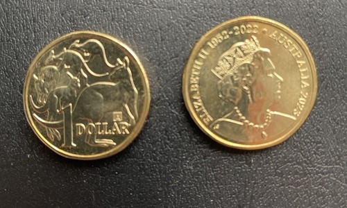Rare 2 x 2023 $1 Coin - Queen Elizabeth & King Charles Pair - Brilliant UNC - Picture 3 of 6