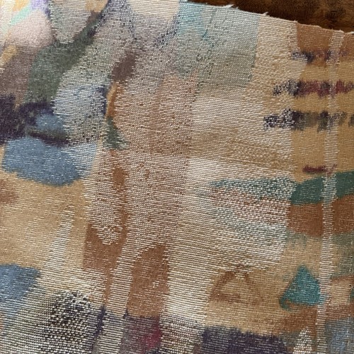 VTG New Upholstery Fabric 4 Yard 57” W Beige/Rust/Turquoise Abstract Print Y2K - Picture 4 of 16