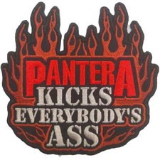 Image of Pantera Kicks Cut Out Shaped Woven Sew Or Iron On Patch Officially Licensed