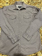 Gibson Trading Company Men's Pearl Snap Shirt Small Cotton Polyester Western