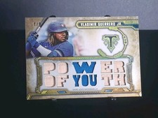 2020 Vladimir Guerrero Jr. Gold /9 Topps Triple Threads Jersey Relic Blue Jays 