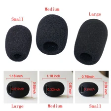 10PC Microphone Windscreen Sponge Cover Headset Mic Foam Cover Cap for Gooseneck