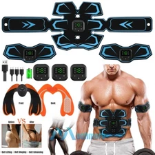 EMS ABS Abdominal Muscle Toning Trainer Fitness Gym Belt Hip Butt Lifting 6 Mode