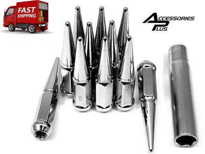 20 Pc CHROME SPIKE SOLID LUG NUTS 14m x 1.50 # 1909C-SPIKE 20 Pc CHROME SPIKE SOLID LUG NUTS 14m x 1.50 # 1909C-SPIKE