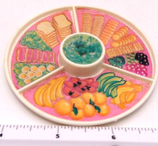 Vintage 1984 Barbie Sweet Roses Playset Table Spinning Food Tray Lazy No Doll