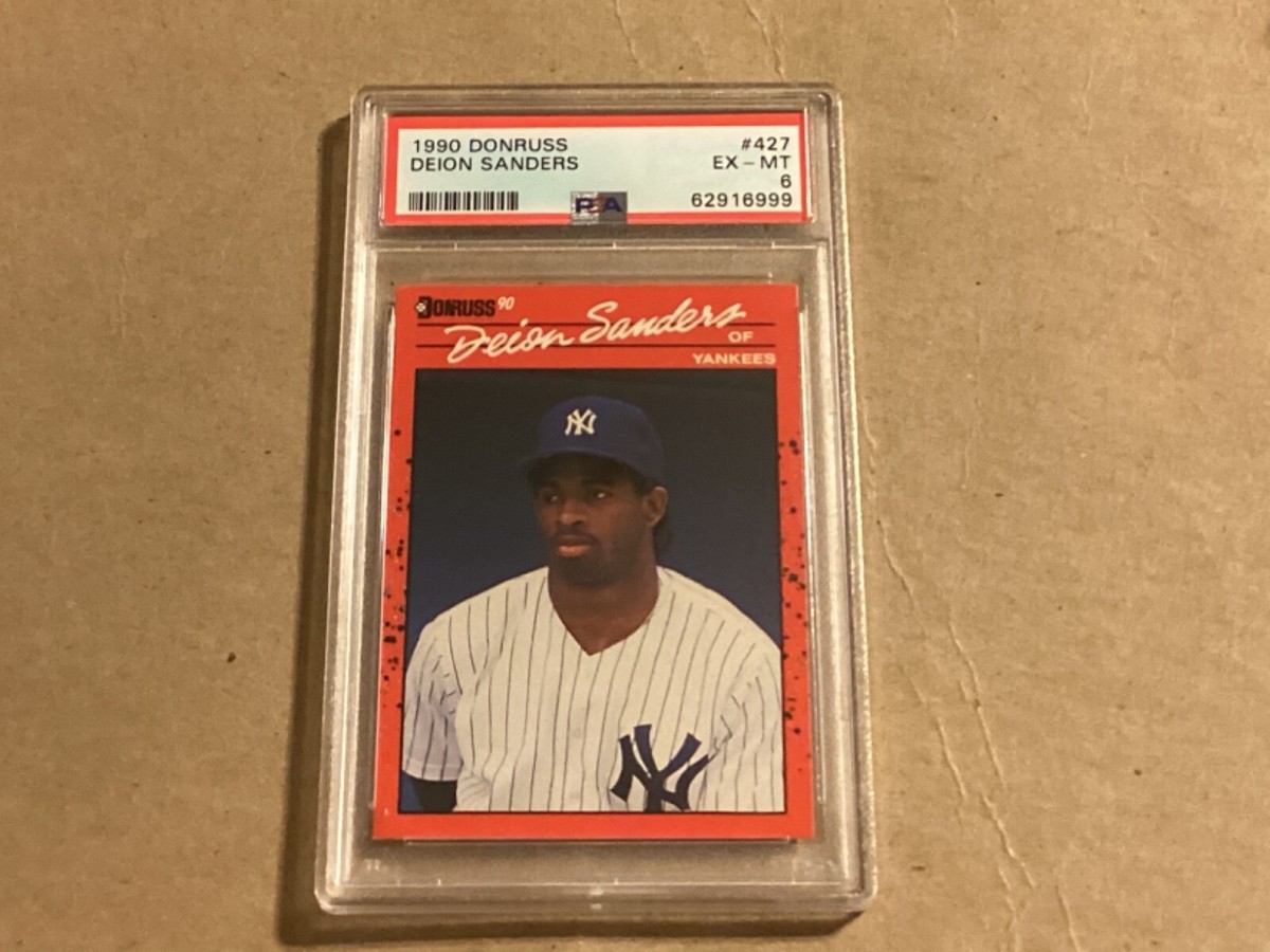 1990 Donruss Deion Sanders #427 Baseball Card - PSA 6 EX-MT