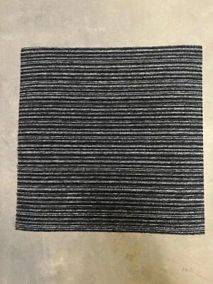 LEADING BRAND 20 x GREY STRIPE Carpet Tiles 5m2 Box Heavy Duty Flooring Floor RUBBER BACKED HD