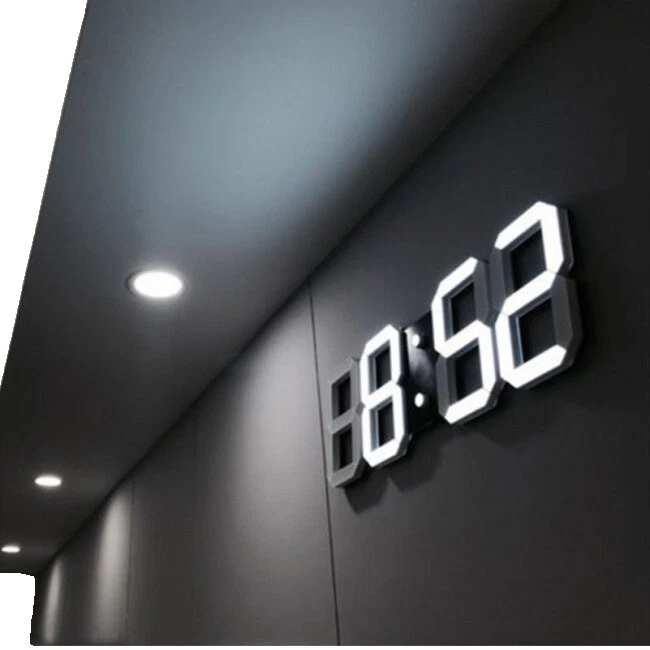 White Digital Plastic Wall Clocks