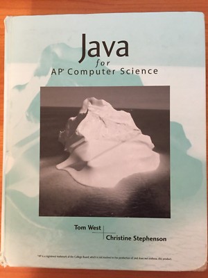 JAVA FOR AP COMPUTER SCIENCE By Tom West & Christine Stephenson - Hardcover