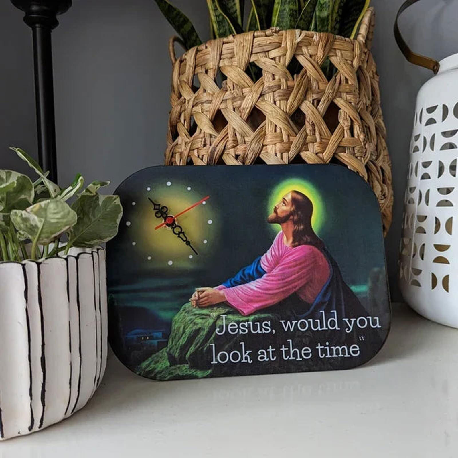 Funny Wall Clock Jesus,Jesus Wall Clock,Jesus Would You Look at The