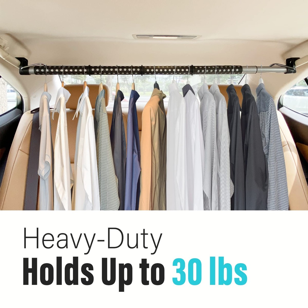 Clothes Auto Rack Back Seat Clothes Bar Expandable Car Clothes Hanger Bar - 36 To 65 Inch ...