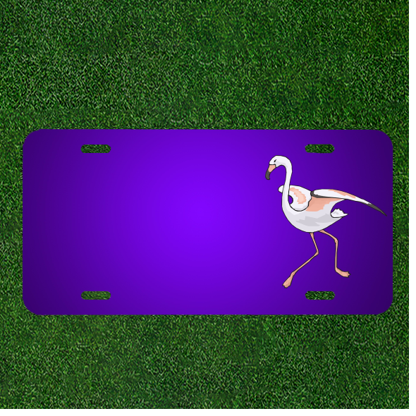 Create a Unique Custom Personalized License Plate Featuring Names on Bird with Running Wings Design