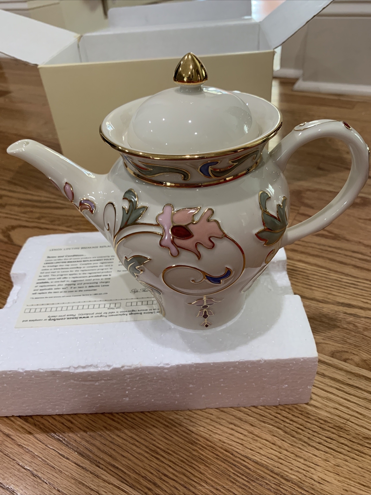 Lenox Gilded Garden Teapot eBay
