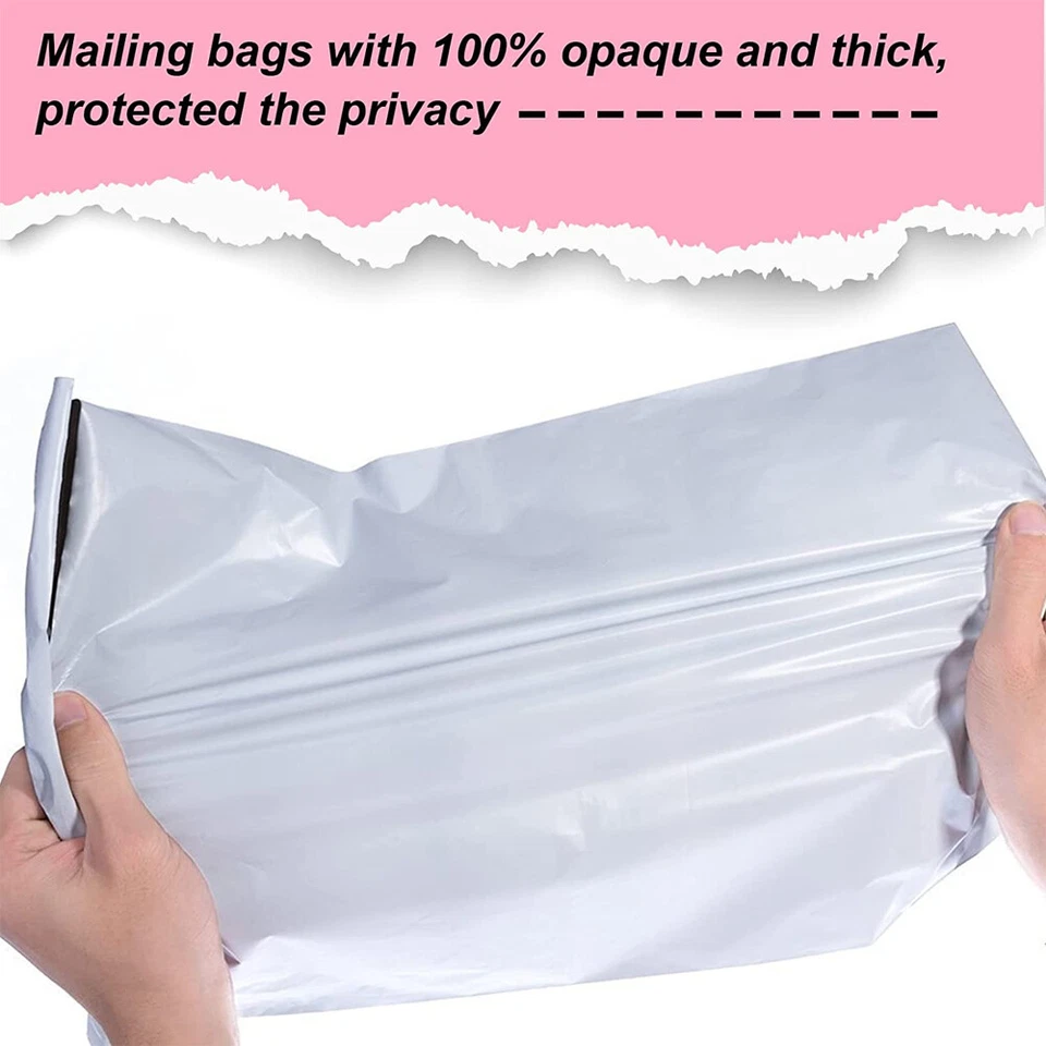 Poly Mailers Shipping Bags Plastic Envelopes Any Size 9x12 10x13 12x15.5 14.5x19 - Image 3 of 4