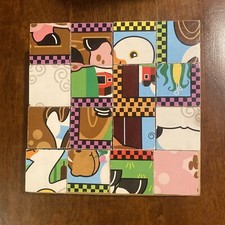Melissa  Doug Farm Wooden Cube Puzzle With Storage Tray 6 Puzzles in 1 16 pcs 