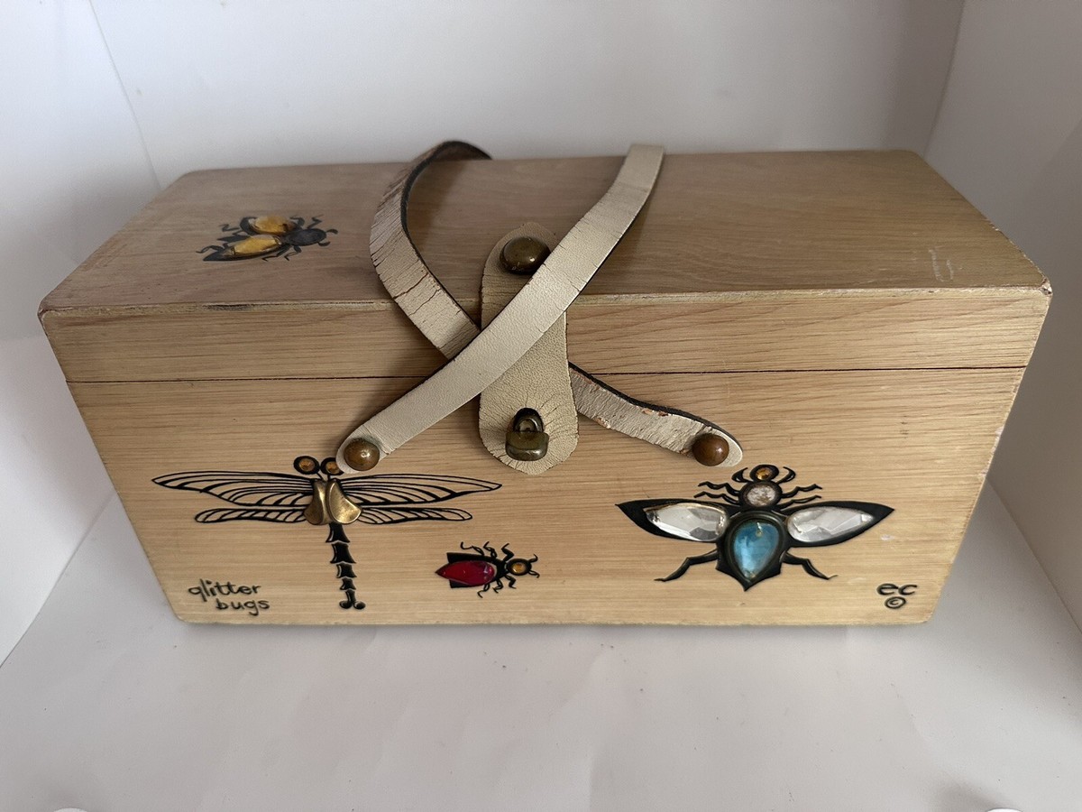 Vintage Enid Collins Of Texas Glitter Bugs Box Bag Purse