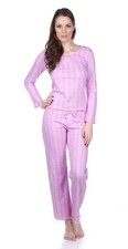 Hering Crewneck Long Sleeve 100 Cotton Pajama Set 7675