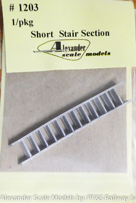 Alexander Scale Models HO #1203 Short Stair Section (Light Cast Metal ...