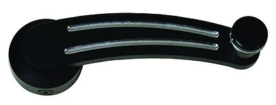 Window Crank - Ball Milled, Plain Knob - Silverline (pr.) - w/3/8'' Square Spline