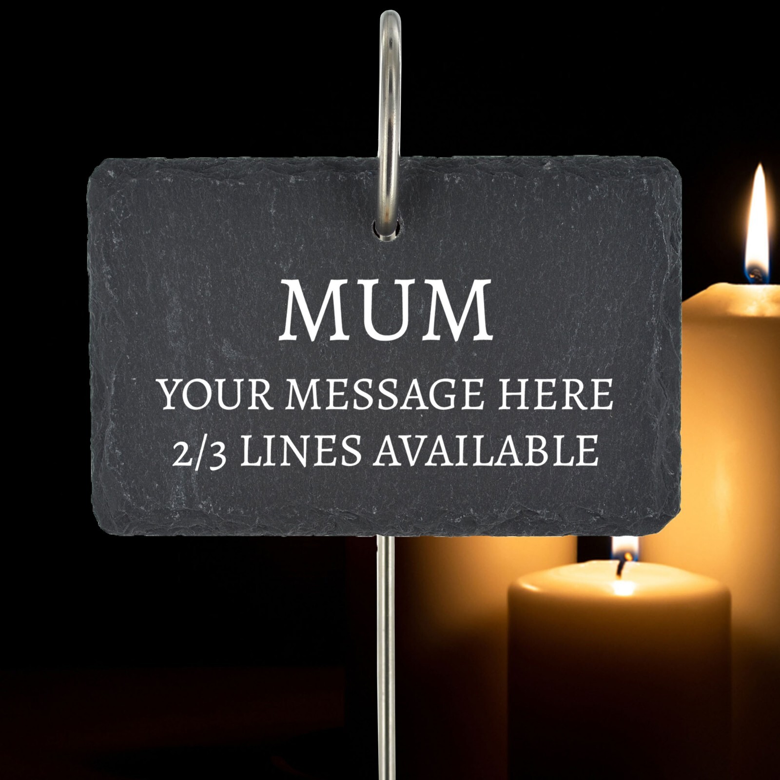 Personalised Mum Slate Grave Stick Marker Memoriel Plaque Your Message Here