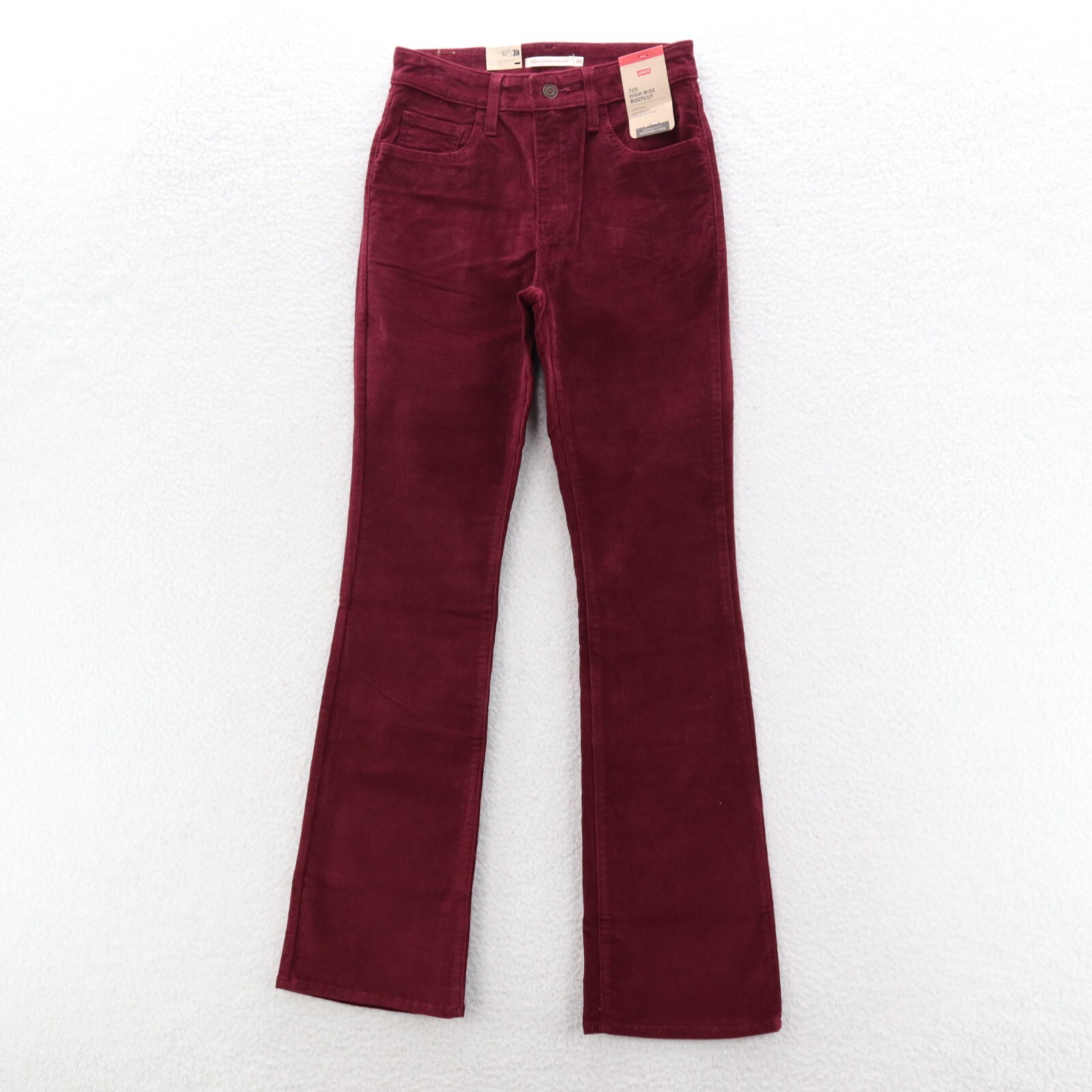 Levi’s Jeans Women’s 27 Red 725 High Rise Bootcut Pinwale Corduroy Cowgirl Boho