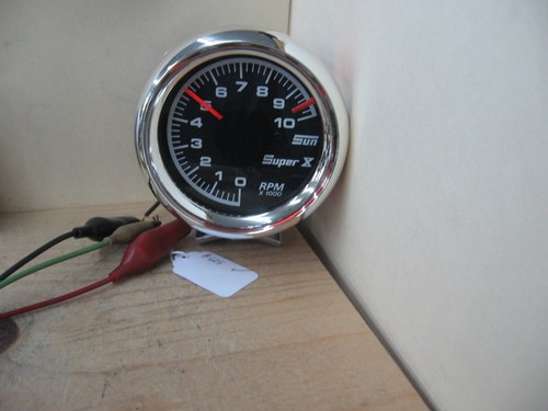 Sun Super X Tach 10,000 10K RPM Vintage Tachometer Stars Stripes - #605 - Picture 16 of 18