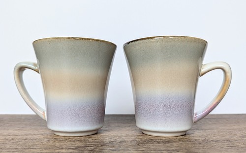 4 FUN Sango "Arcadia Black" Ombre Sage Green, Tan, White & Violet Purple Mugs - Picture 3 of 4