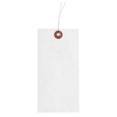 Zoro Select 1Haa8 3-1/8'' X 6-1/4'' White Tyvek Wire Tag, Pk1000