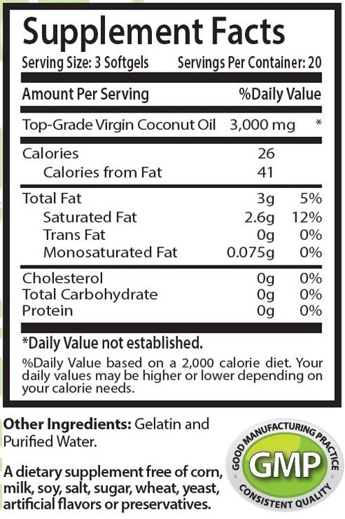 Cabello Brillante - Píldoras de Aceite de Coco Virgen Extra 3000mg - 3 Botellas Foto 3 de 4