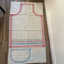 Vintage Country Farm Blue Apron Fabric Cut and Sew Panel Ameritex