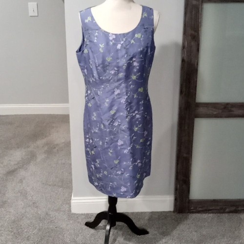 Pure & Simple A Way Of Life 100% Silk Sleeveless Sheath Dress Size 12