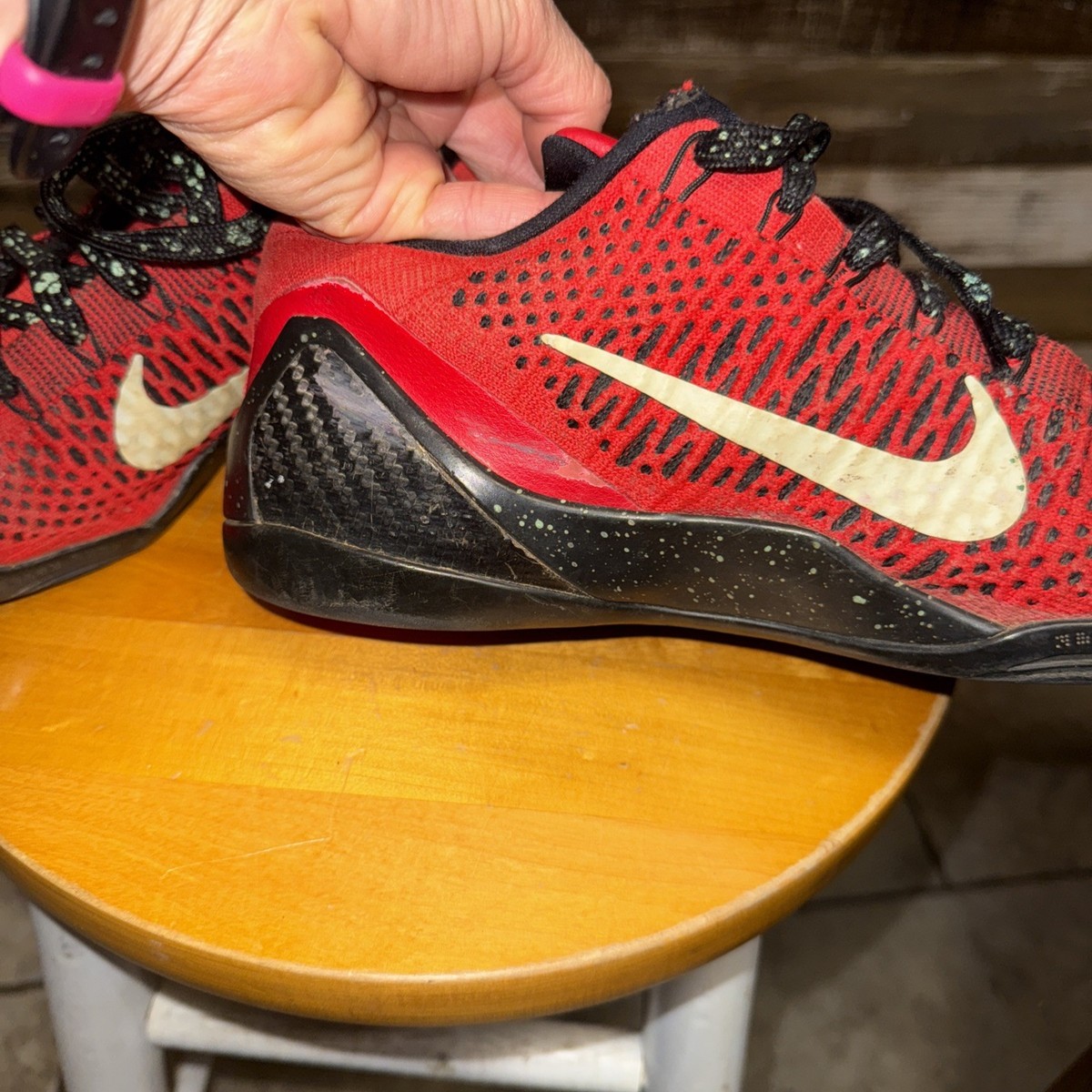 Nike Kobe 9 Elite Low University Red 2014 Red Black Glow Mamba