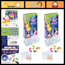 DIY Squishy Maker Refill Pack 6 TPR Balloons, Clips, Glow in Dark Sparkles S