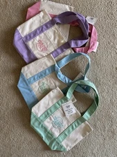 Trader Joes mini pastel canvas tote bag 2025 limited edition set of 4