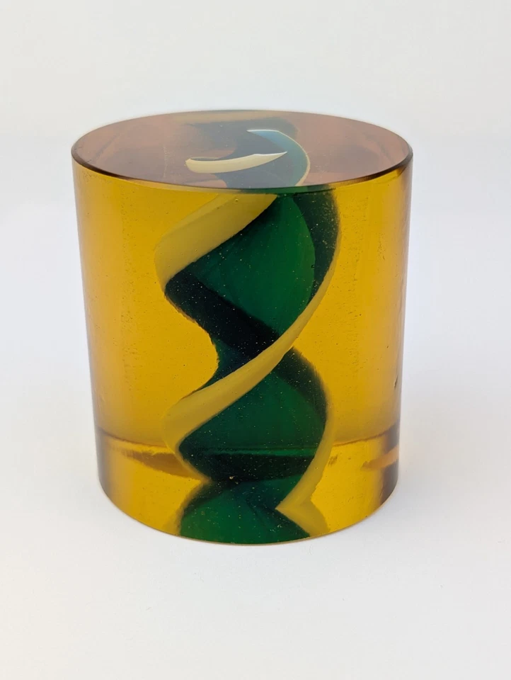 De colección Murano Fornasa Moreto Italia Arte Vidrio Pisapapeles Encerrado Remolino 3" RARO Foto 4 de 4