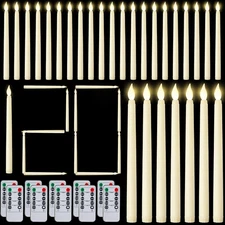 120 Pcs Flameless Taper Candles with Remote and Timer 11" Battery Operated Ca...