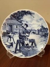 Delft Blauw Hand Decorated in Holland Clog Maker Wall Plate