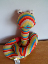 Little Jellycat Curly Cedric Snake Soft Toy Rattle Retired