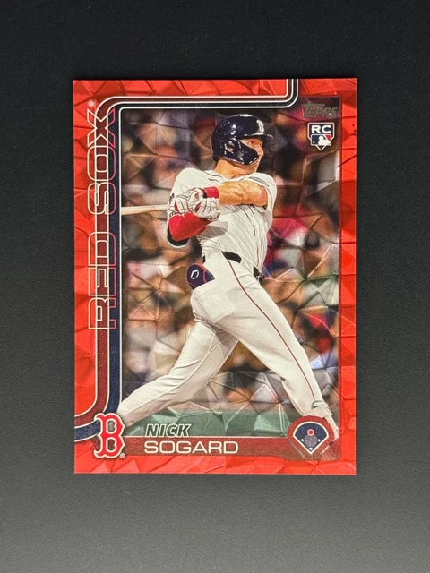 2025 Topps Series 1 Nick Sogard Red Diamonte /5 #94 Boston Red Sox RC