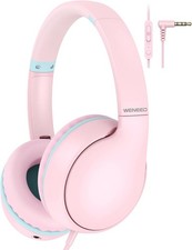 Kids Headphones Wired with Microphone, Over Ear 85/94dB Volume Limited Headphone